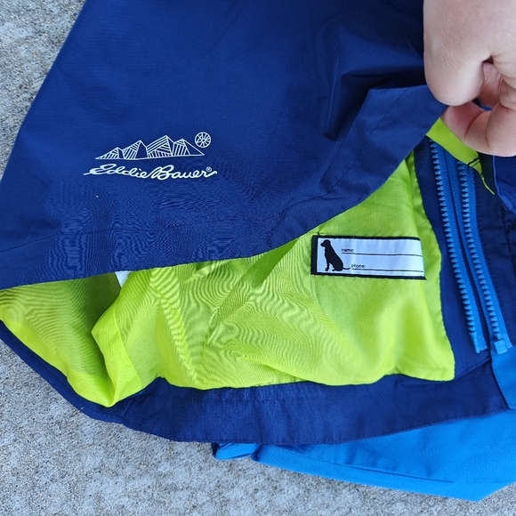 EDDIE BAUER KIDS BLUE HOODED WINDBREAKER SIZE L (14/16) – LIGHTWEIGHT Jacket - Picture 5 of 6